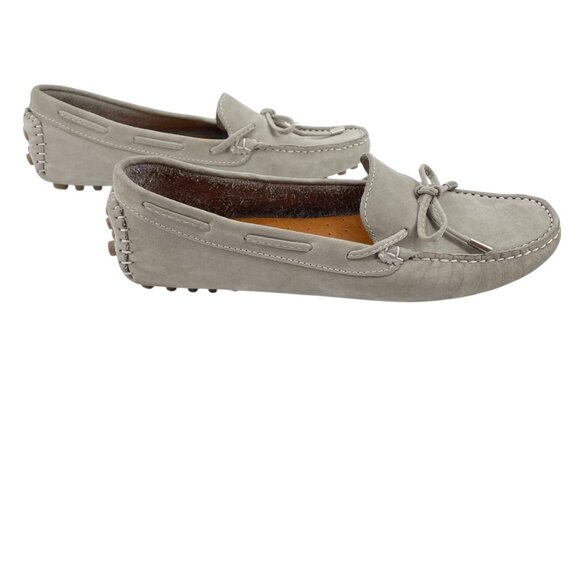 Mercanti Fiorentini Gray Suede Slip On Driving Loafers Moccasins Womens 9.5B - Picture 4 of 8